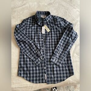 Men's Blue Checkered original penguin Shirt- NEW